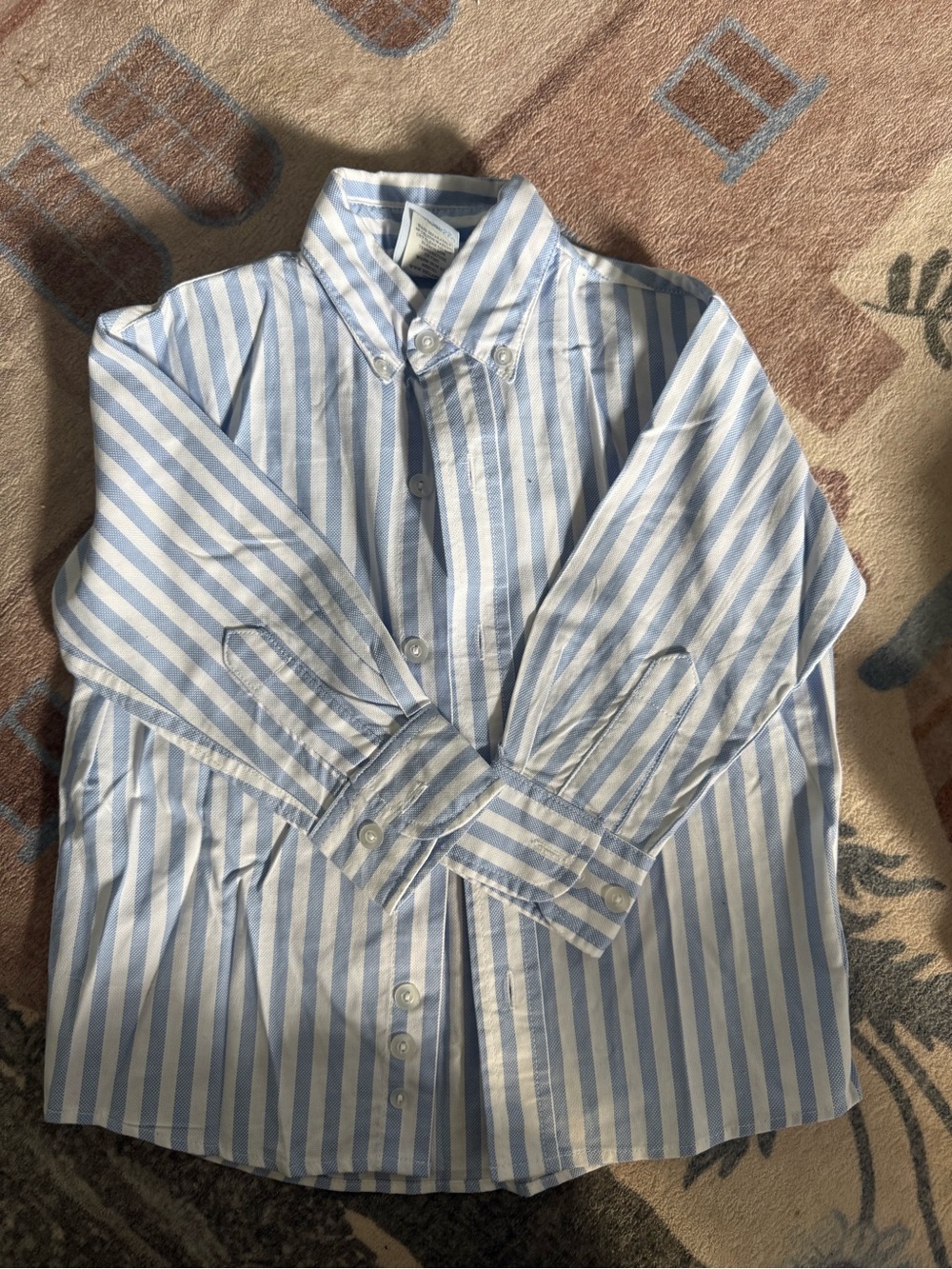 bella bliss Light Blue & White Striped Button-Down Shirt